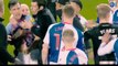 Burnley and Blackburn players clash after Clarets crowned champions Burnley celebrate championship