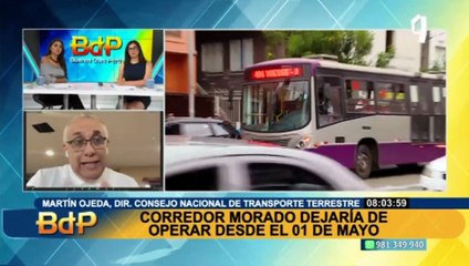 Martín Ojeda sobre el Corredor Morado: "Esta empresa no dio la talla, hay que ser sinceros"