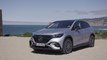 The new Mercedes-Benz EQE 350 4MATIC SUV Design Preview in high-tech silver