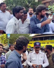 ठाणे...वाहतूक विभाग... लूटमार...तरुण असा भिडला अधिकाऱ्यांना