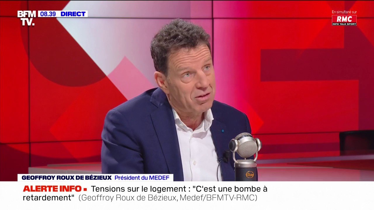 Pour Geoffroy Roux de Bézieux, l'inflation est "essentiellement" la conséquence de la guerre en Ukraine