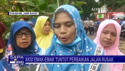 Скачать видео: Aksi Emak-Emak di Sukabumi Turun ke Jalan, Tuntut Perbaikan Jalan Berlubang!