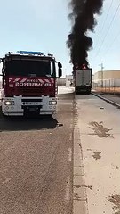 Incendio de un camión en Alcalá de Guadaíra