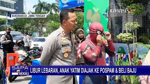 Libur Lebaran, Anak Yatim di Sukoharjo Diajak ke Pospam dan Beli Baju di Mal