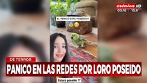 Loro poseído causa pánico en las redes sociales