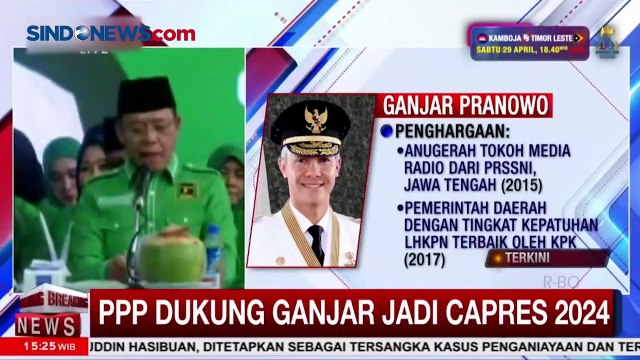 Breaking News! PPP Resmi Umumkan Ganjar Pranowo sebagai Bakal Capres 2024