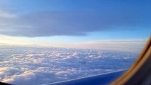 Above the clouds on an aeroplane