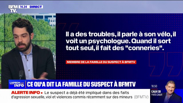 Il a des troubles, il parle à son vélo : BFMTV a pu recueillir le témoignage d'un membre de la famille du suspect du meurtre de la fillette dans les Vosges