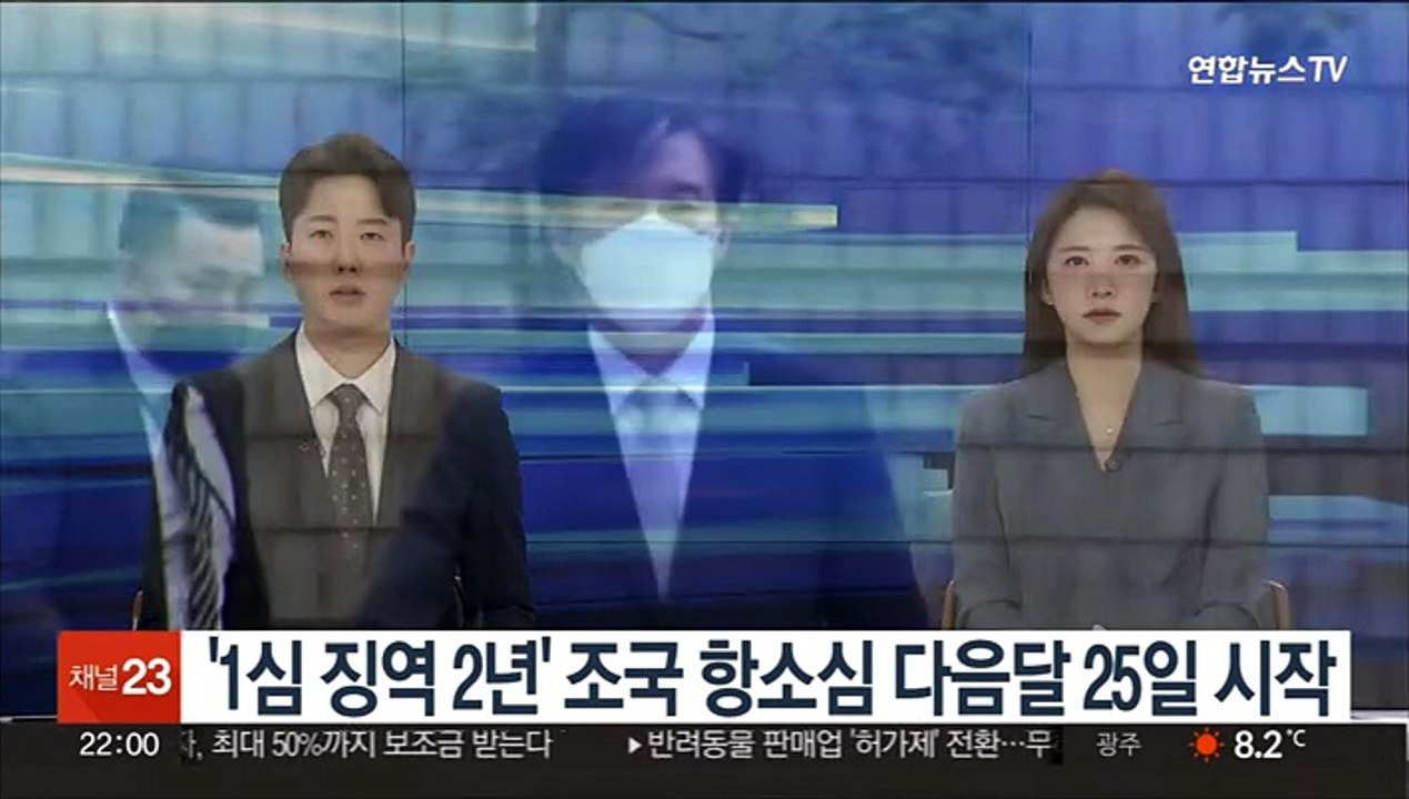 '1심 징역 2년' 조국 항소심 다음달 25일 시작