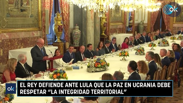 El Rey defiende ante Lula que la paz en Ucrania debe respetar la integridad territorial
