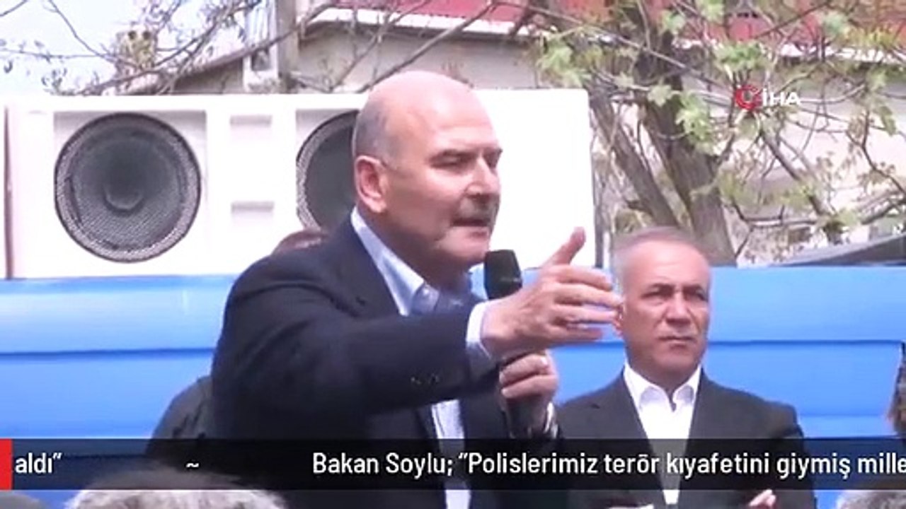 Bakan Soylu: "Polislerimiz terör kıyafetini giymiş milletvekili adayını kıskıvrak aldı"