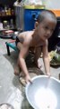 Village Kids make Soft roti   In Indian and Caribbean cookery, a roti is a type of unleavened bread.