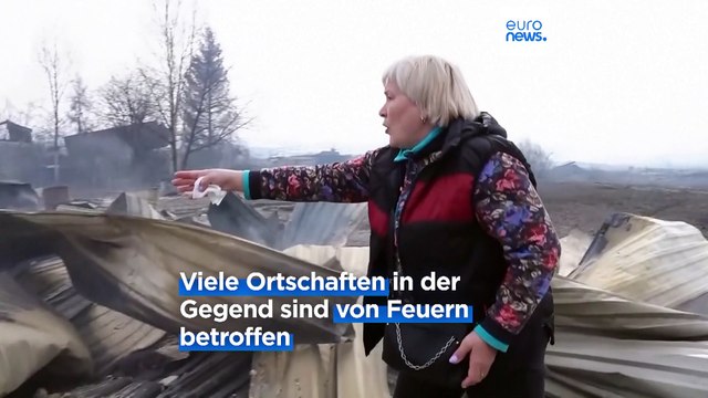 Gebäude stehen in Flammen: Brände in Russland richten große Zerstörungen an