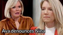 General Hospital Shocking Spoilers Ava reveals Nina's truth, Sonny takes the final act of stopping