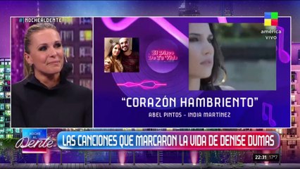 Denise Dumas lloró al aire por una canción de Abel Pintos