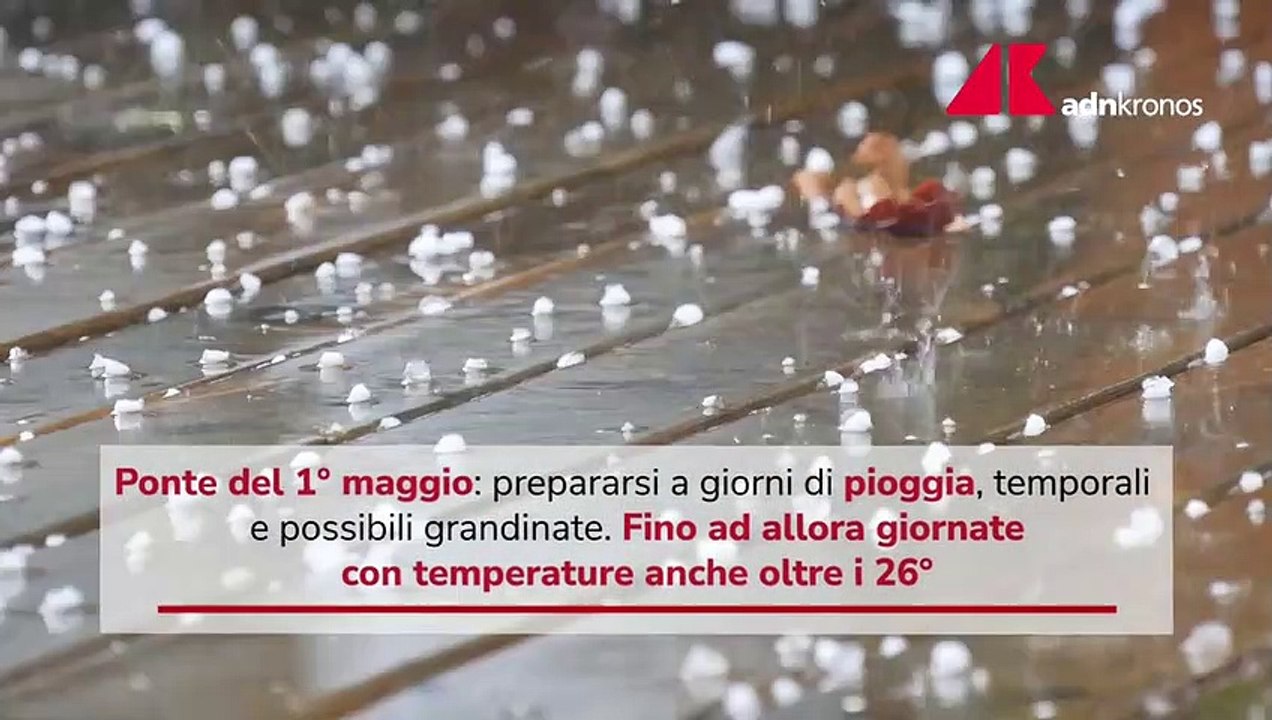 Meteo Italia, primo maggio con piogge e temporali