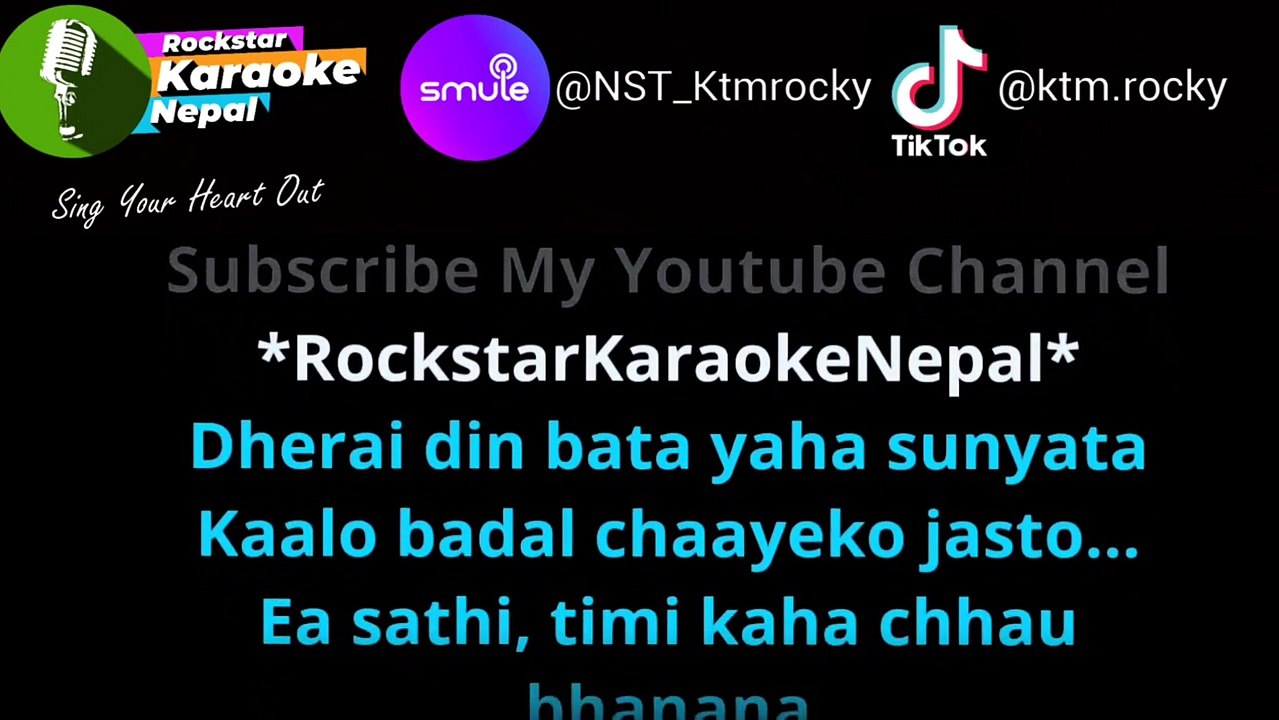 Sathi Karaoke Track With Lyrics _ Sushant KC