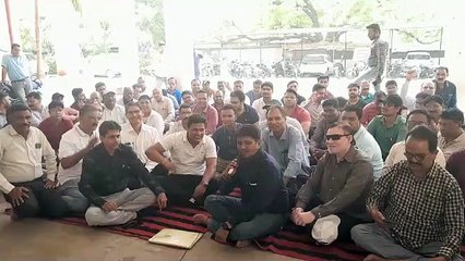 मंत्रालयिक कर्मचारियों का धरना प्रदर्शन