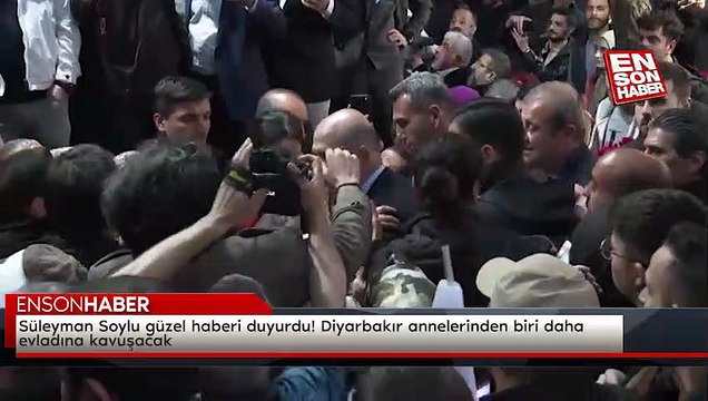 Süleyman Soylu güzel haberi duyurdu! Diyarbakır annelerinden biri daha evladına kavuşacak