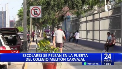 Lince: escolares se pelean en la puerta del colegio Melitón Carvajal