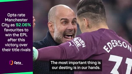 Скачать видео: Guardiola delighted with 'important but not decisive' Arsenal win