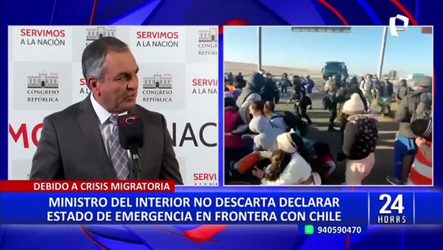 Ministro del Interior evalúa declarar estado de emergencia en la frontera con Chile