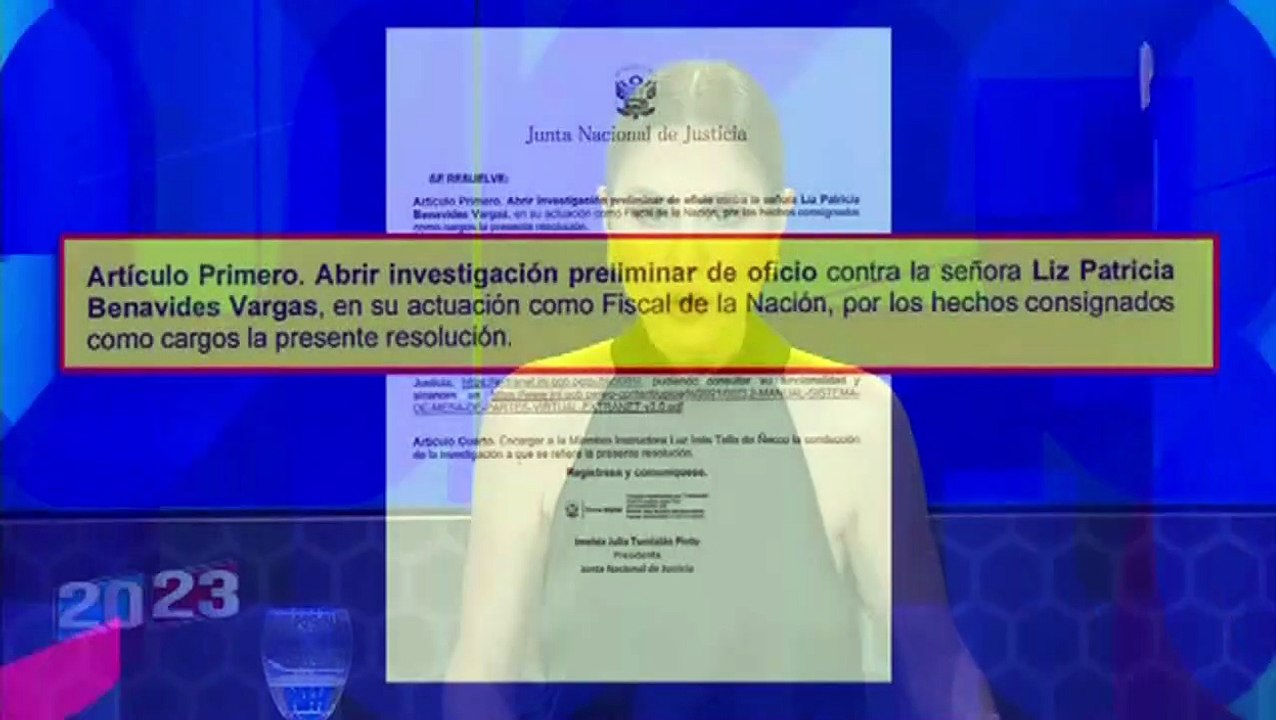 Junta Nacional de Justicia inicia investigación preliminar contra fiscal de la Nación