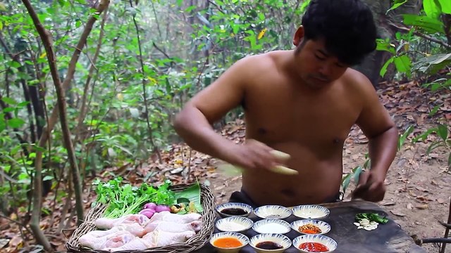 Roasted Chicken Legs Buffalos BBQ Recipe Eating So Delicious - Cooking Spicy Chicken Feet BBQ