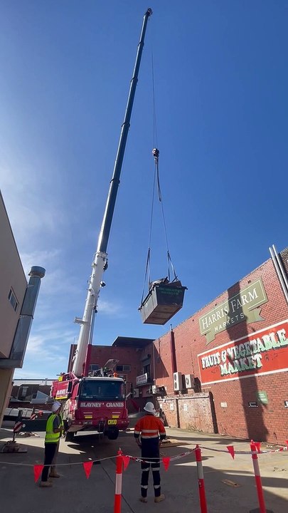 Mammoth crane springs up in Orange car park