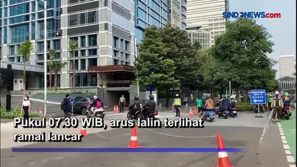 H+2 Cuti Lebaran, Arus Lalu Lintas di Sudirman Lengang