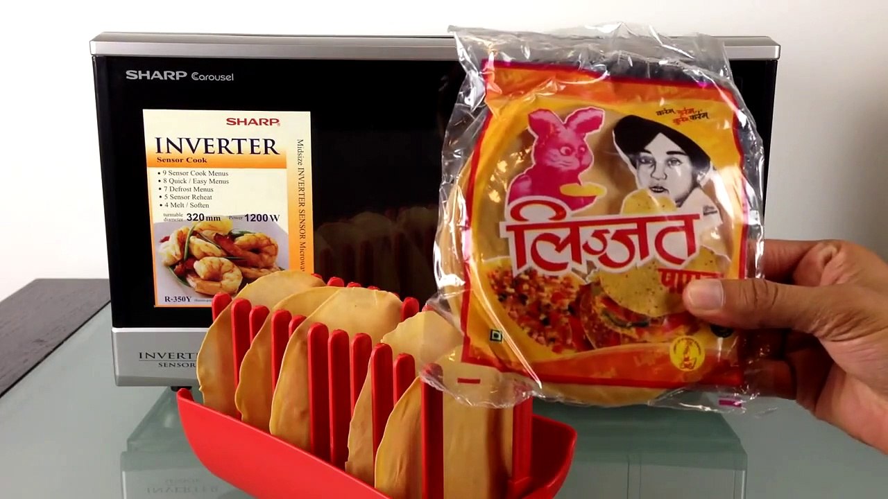 Papadum Express® Lijjat Papad. Microwave cook, 5 Papads in 30 seconds