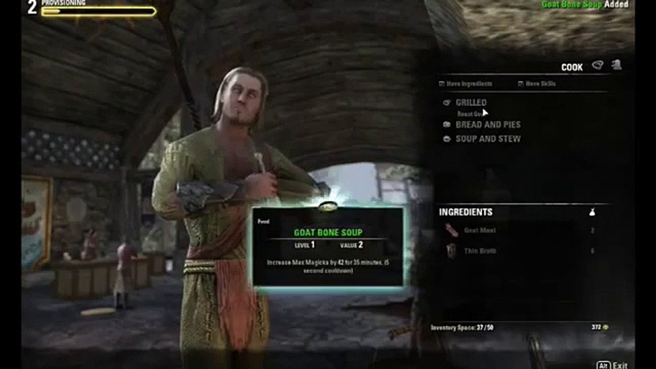 Elder Scrolls Online Beta! How to cook ESO Crafting Cooking Guide