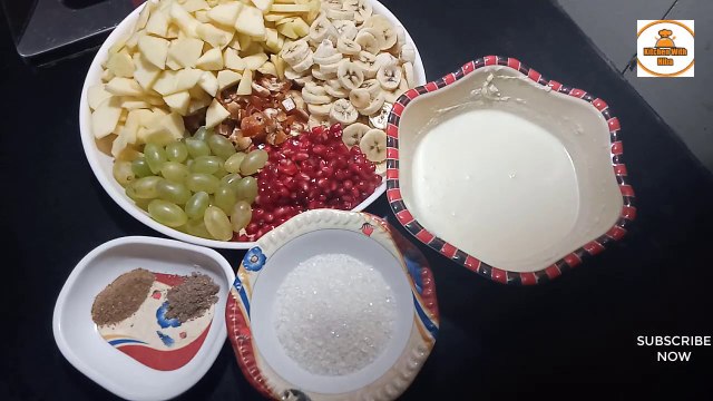 Creamy Fruit Chaat Recipe _ Best Cream Chaat Recipe Easy _ Best Cream Chaat Recipe| Cream Chaat bnane ka tarika|| Kitchen with Hiba| Easy recipes | Platform of unique recipes