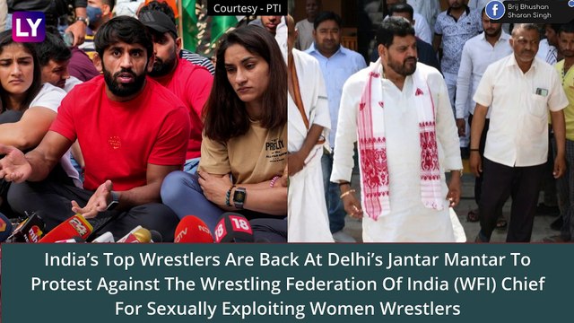 Wrestlers Protest: Vinesh Phogat, Sakshee Malikkh & Bajrang Punia Are Protesting In Delhi Against WFI Chief Brij Bhushan Singh