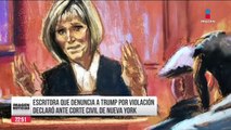 Escritora que denuncia a Trump por abuso sexual testifica ante la corte de NY