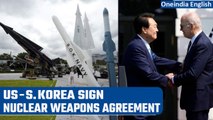 US-South Korea announce agreement to deter N.Korea, sign nuclear weapons agreement | Oneindia News