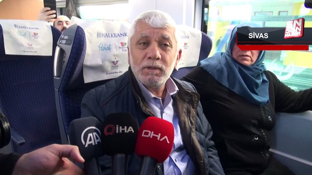 Ankara-Sivas Yüksek Hızlı Treni (YHT) bu sabah ücretsiz ilk seferini gerçekleştirdi.