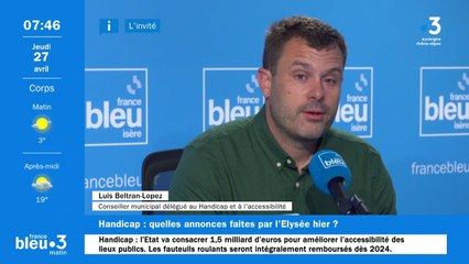 L'invité : Luis Beltran-Lopez, élu grenoblois délégué au handicap et à l'accessibilité
