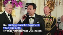 Südkoreas Präsident Yoon verblüfft Weißes Haus mit Gesangseinlage