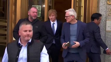 Ed Sheeran leaves Manhattan court in copyright trial over similarities between his hit "Thinking Out Loud" and Marvin Gaye's 'Let's Get It On'