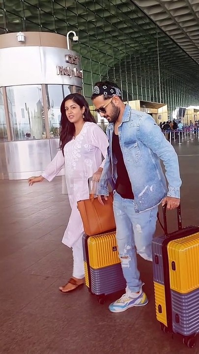 Parents-to-be Ishita Dutta and Vatsal Seth Spotted at Mumbai Airport
