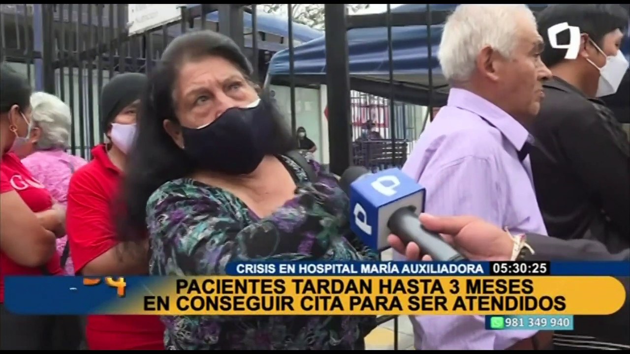 Hospital María Auxiliadora: pacientes tardan hasta 3 meses en conseguir cita para ser atendidos