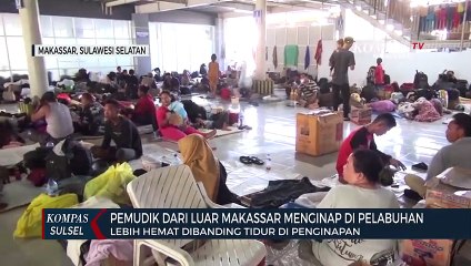 Pemudik Dari Luar Makassar Menginap Di Pelabuhan Untuk Hemat