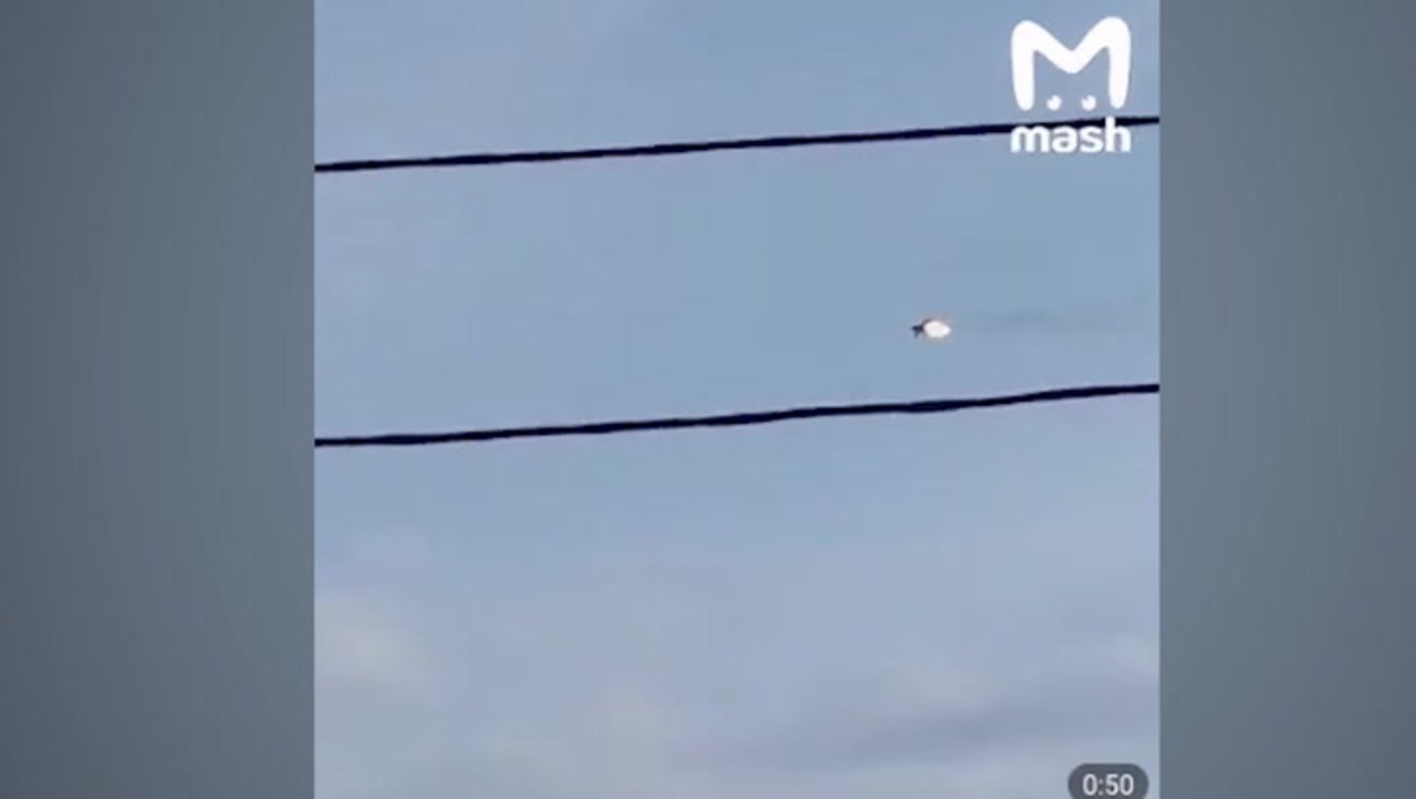 Russian fighter jet bursts into flames and falls out of sky over Murmansk