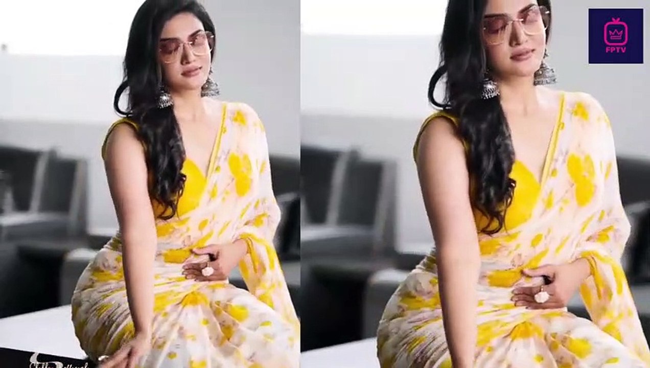 Honey Rose Latest In Yellow saree