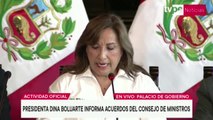 La presidenta de Perú decreta emergencia en fronteras para combatir la criminalidad