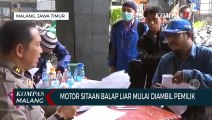 Ratusan Motor Sitaan Dari Balap Liar di Kota Malang Mulai Diambil Pemiliknya