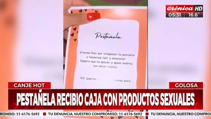 "Pestañela" recibió un regalo hot y mostró su alegría en las redes