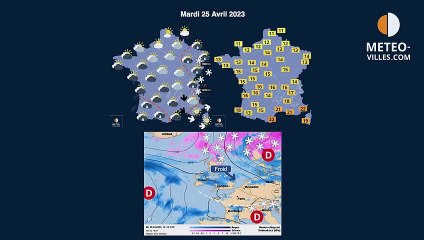 prévisions météo villes du lundi 24 avril 2023