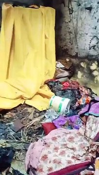 आग लगने से घर- गृहस्थी का सामान खाक